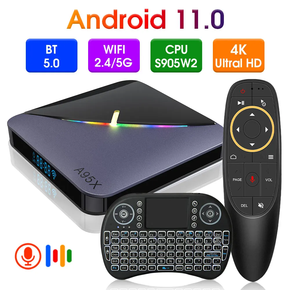 Смарт ТВ-приставка STUOTOP A95X F3 Air II 4K RGB светильник Android 11 Amlogic S905W2 4 ГБ 32 ГБ 64 Гб Wifi 4K Android 11 A95XF3 ТВ-приставка
Смарт ТВ-приставка STUOTOP A95X F3 Air II 4K RGB светильник Android 11 Amlogic S905W2 4 ГБ 32 ГБ 64 Гб Wifi 4K Android 11 A95XF3 ТВ-приставка