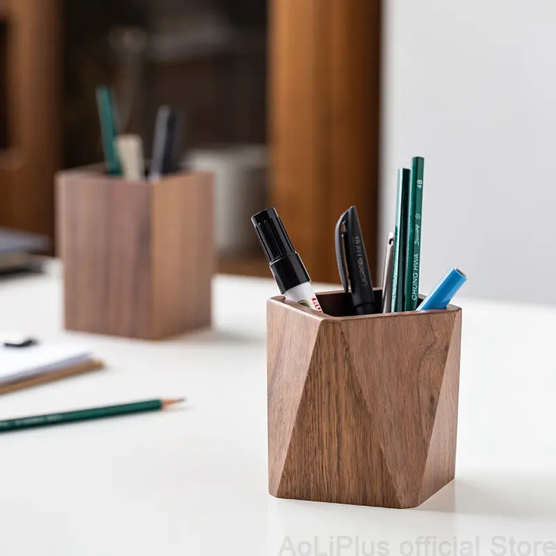New Walnut Wood Pen Holder Desk Writing Stationary Organizer Wooden Writing Materials Holder Office School Supplies Gift
New Walnut Wood Pen Holder Desk Writing Stationary Organizer Wooden Writing Materials Holder Office School Supplies Gift