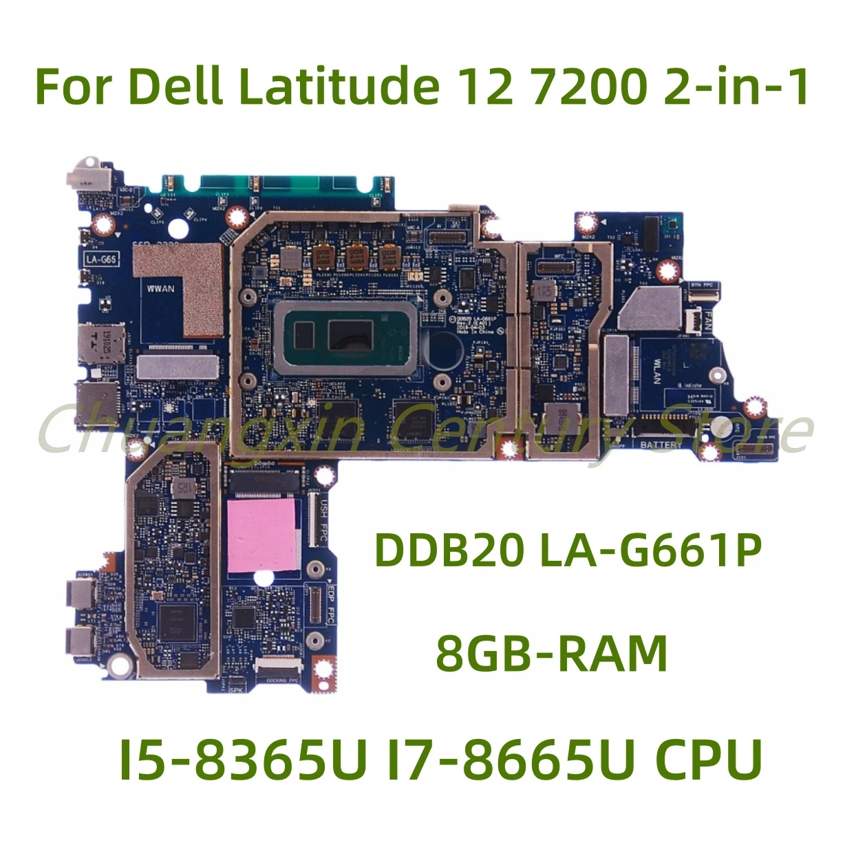 Подходит для материнской платы ноутбука Dell Latitude 12 7200 2-в-1, модель DDB20 LA-G661P с центральным процессором I7-8665U 8GB-RAM 100%, полностью протестирован
Подходит для материнской платы ноутбука Dell Latitude 12 7200 2-в-1, модель DDB20 LA-G661P с центральным процессором I7-8665U 8GB-RAM 100%, полностью протестирован