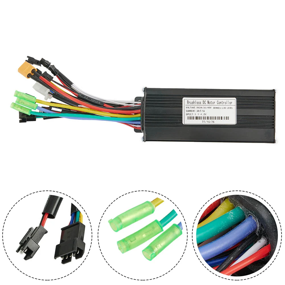 30A 750/1000W Controller Controller Aluminum + Plastic Applicable Hall Motor Black Brushless Durable Practical
30A 750/1000W Controller Controller Aluminum + Plastic Applicable Hall Motor Black Brushless Durable Practical