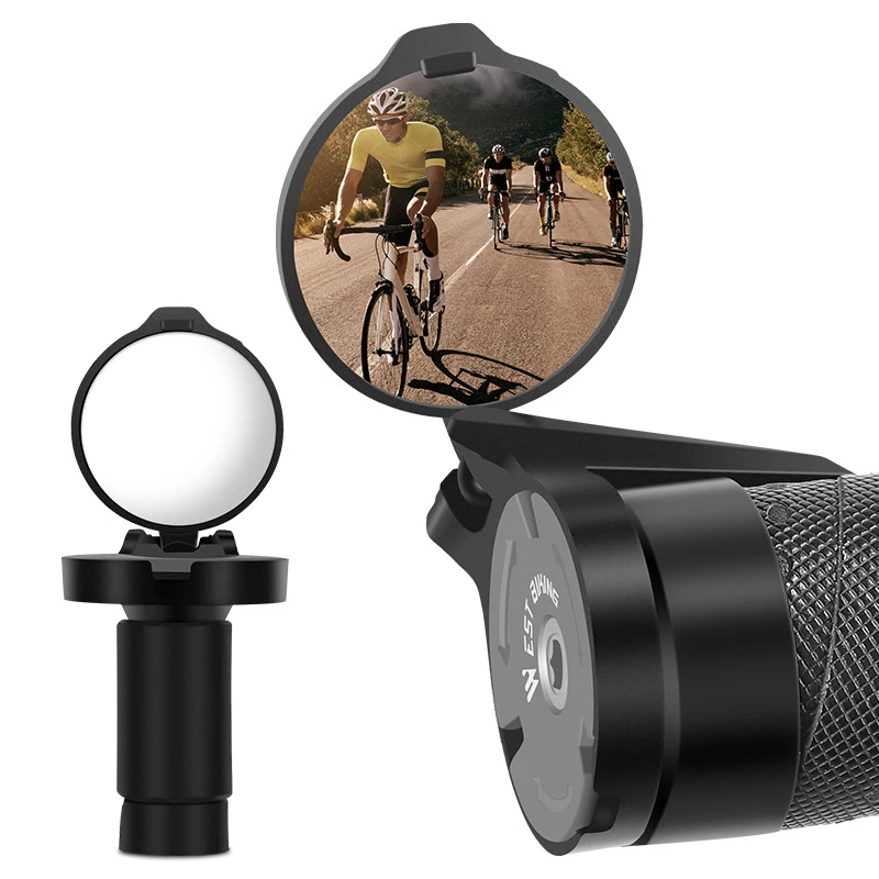 

1PC Bicycle Drop Bar Rear View Convex Mirror Handlebar Universal Left Right Mount Acrylic Convex Back Sight Reflector
