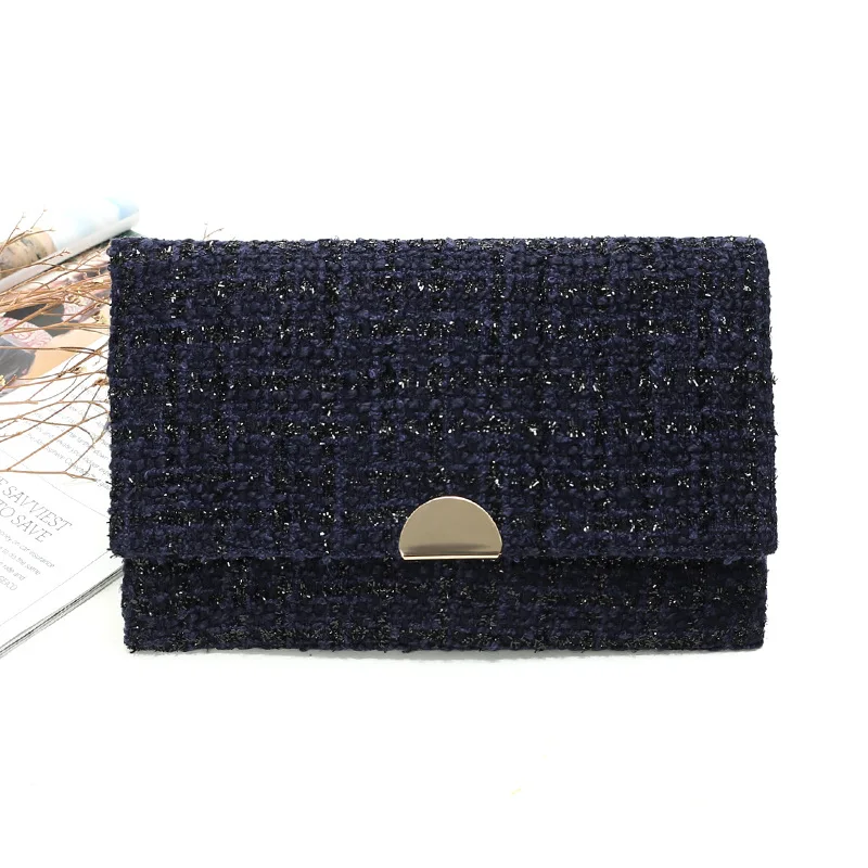 Женский Синий Стильный клатч-конверт, косметичка, мягкая маленькая косметичка 
Женский Синий Стильный клатч-конверт, косметичка, мягкая маленькая косметичка