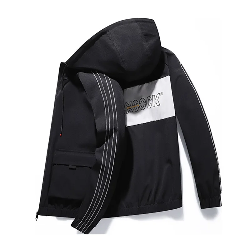 Мужская спортивная куртка с капюшоном, черные тонкие куртки Chaquetas, Мужские приталенные куртки на весну и осень, мужские повседневные пальто ...
Мужская спортивная куртка с капюшоном, черные тонкие куртки Chaquetas, Мужские приталенные куртки на весну и осень, мужские повседневные пальто ...