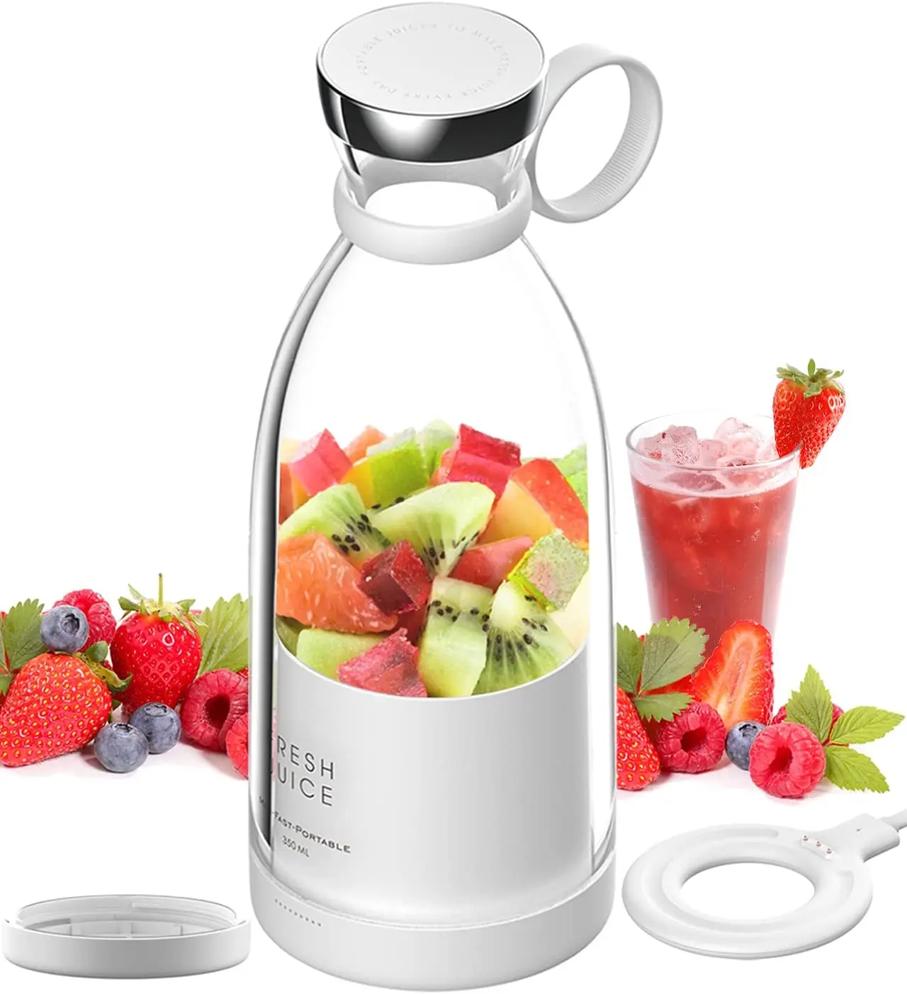 Portable Fresh Juice Blender Bottle Rechargeable Electric Smoothies Mixer Cup Mini Orange Juicer Milkshake Fruit Maker Machine 
Portable Fresh Juice Blender Bottle Rechargeable Electric Smoothies Mixer Cup Mini Orange Juicer Milkshake Fruit Maker Machine