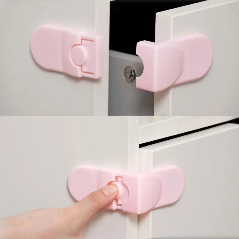 

5/10pcs Baby Safety Protector Child Cabinet Locking Plastic Lock Protection of Kids Locking From Doors Drawers Corner Protector