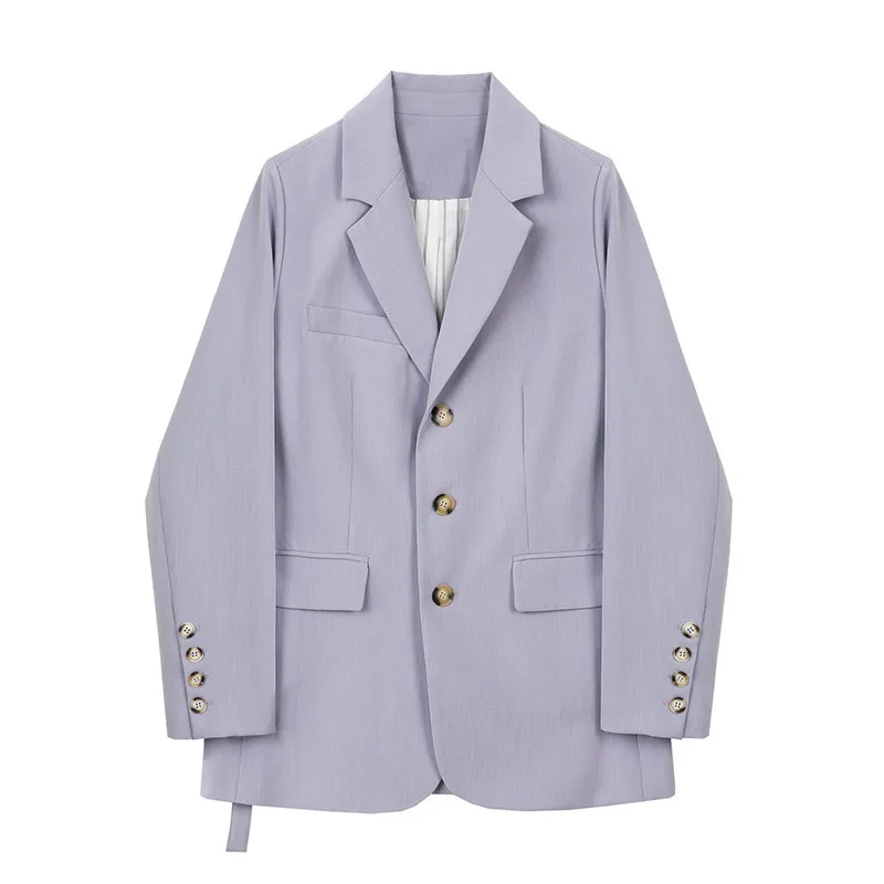 2022 Spring Autumn Women Light Purple Suit Jacket Casual Loose Korean Lapel Single Breasted Long Sleeve Female Blazers Outerwear
2022 Spring Autumn Women Light Purple Suit Jacket Casual Loose Korean Lapel Single Breasted Long Sleeve Female Blazers Outerwear