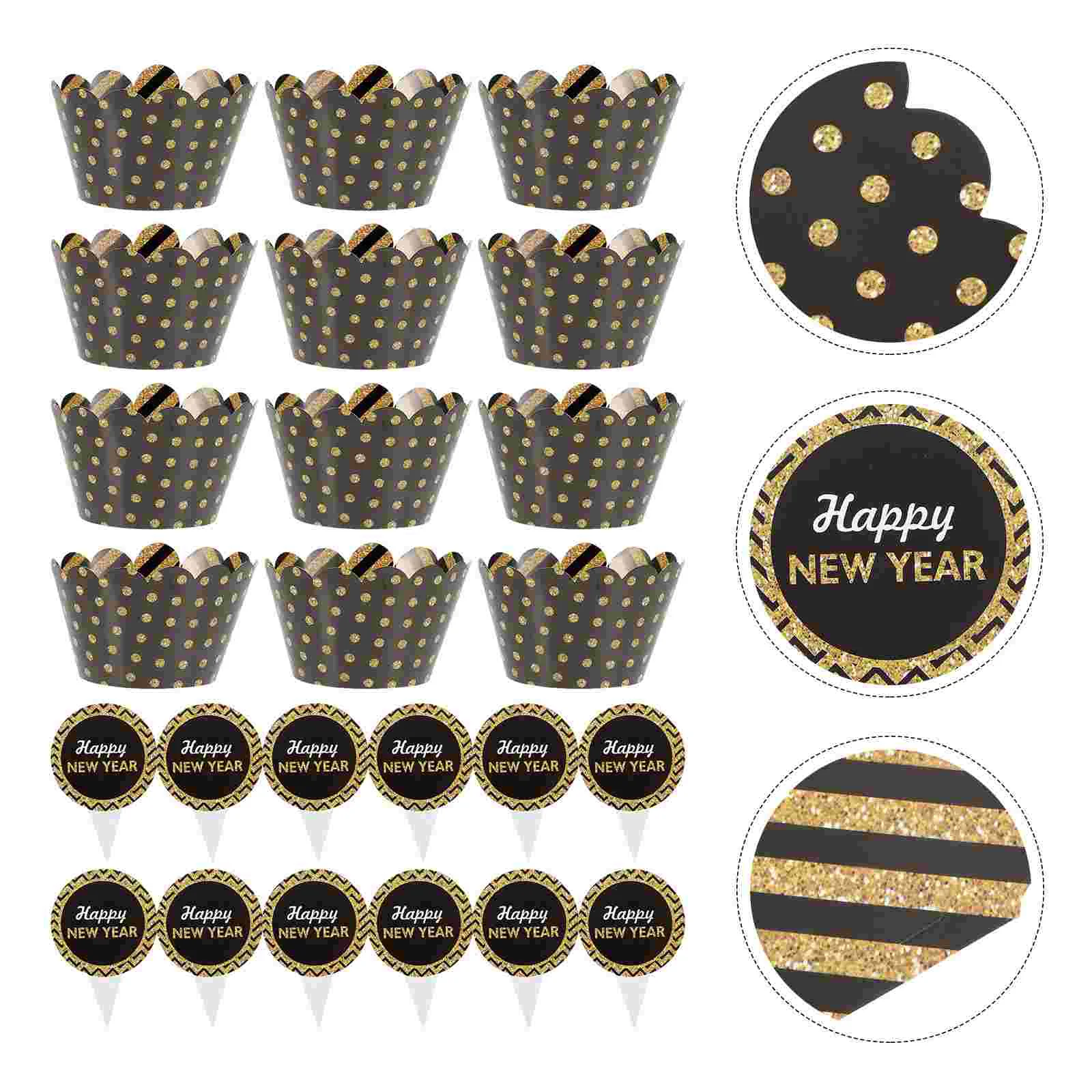 24Pcs Paper Exquisite High-quality Useful New Year's Party Cake Rims Cake Wrappers
24Pcs Paper Exquisite High-quality Useful New Year's Party Cake Rims Cake Wrappers
