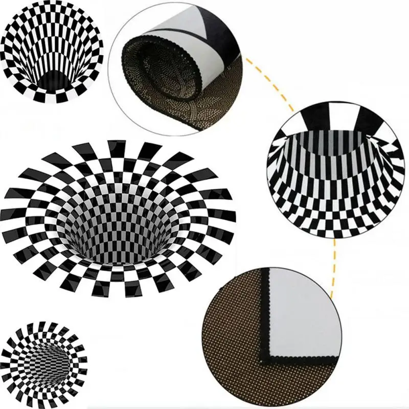3D Vortex Illusion Carpet Non-slip Floor Mat Area Rug Abstract Geometric Print Optical Home Living Room Bedroom Doormat
3D Vortex Illusion Carpet Non-slip Floor Mat Area Rug Abstract Geometric Print Optical Home Living Room Bedroom Doormat