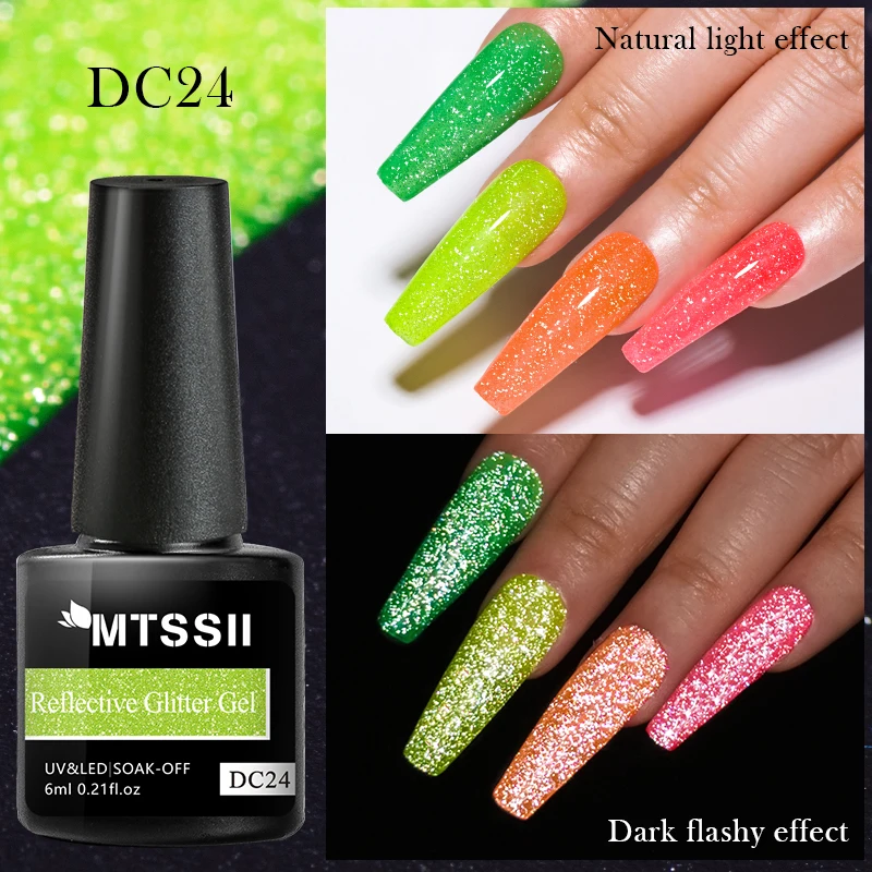 MTSSII Reflective Fluorescent Gel Nail Polish Neon Yellow Pink Red Glitter Semi Permanent Soak Off UV LED Nail Gel Varnishes
MTSSII Reflective Fluorescent Gel Nail Polish Neon Yellow Pink Red Glitter Semi Permanent Soak Off UV LED Nail Gel Varnishes