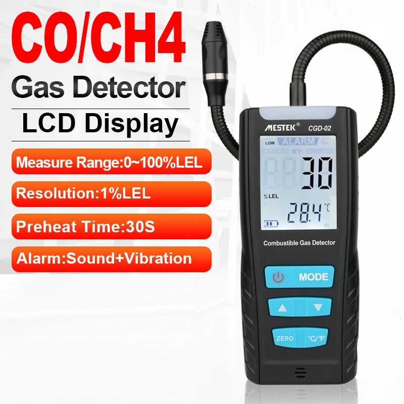 Combustible Gas Detector Gas Analyzer Port Flammable Natural Gas Leak Location Determine Meter Tester With Sound Alarm
Combustible Gas Detector Gas Analyzer Port Flammable Natural Gas Leak Location Determine Meter Tester With Sound Alarm