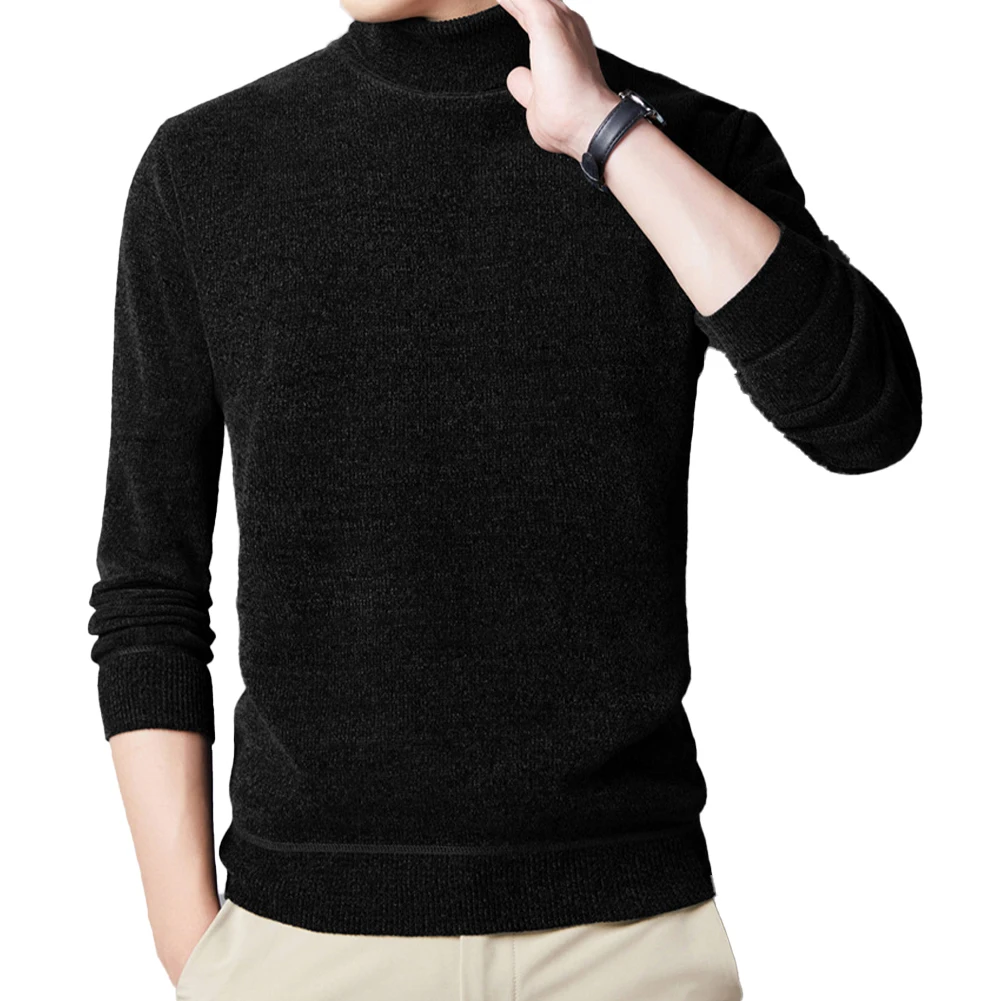 Trendy Men's Knitted Pullover Top Winter Turtleneck Sweater Fleeced Lined Jumper Black/Navy Blue/Wine Red/Dark Gray
Trendy Men's Knitted Pullover Top Winter Turtleneck Sweater Fleeced Lined Jumper Black/Navy Blue/Wine Red/Dark Gray