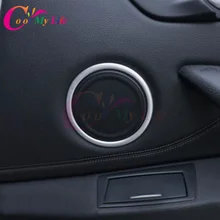 4Pcs/Set Inner Door Audio Speaker Circle Cover Trim Speaker Round Sticker for BMW X1 F48 2016 - 2021 Auto Accessories