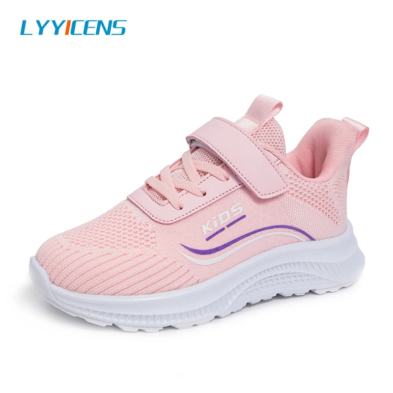 

Fashion Unisex Children Outdoor Sneakers Four Seasons Kids Shoes for Girl Mesh Breathable Anti-Slippery Hook Loop Casual Shoes