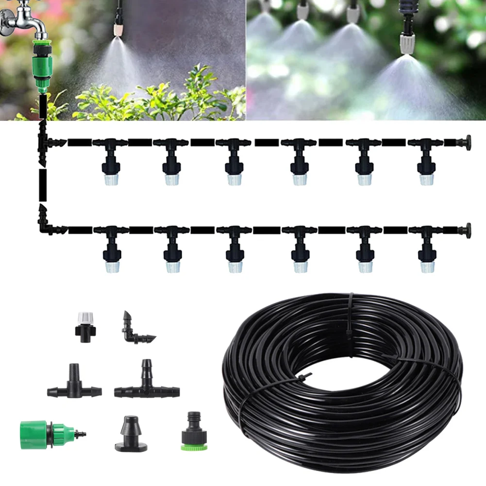 Portable Fog Nozzles Irrigation System 5M 10M 20M Automatic Watering Hose Spray Head Kit With 4/7mm Connector For Garden Plant
Portable Fog Nozzles Irrigation System 5M 10M 20M Automatic Watering Hose Spray Head Kit With 4/7mm Connector For Garden Plant