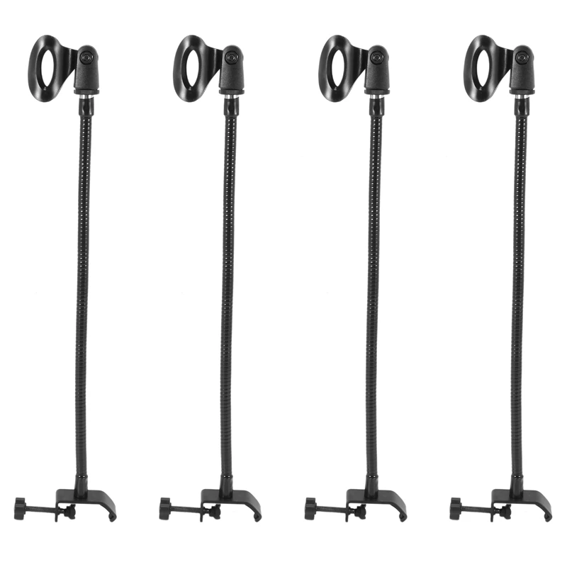 4X Flexible Gooseneck Microphone Stand With Desk Clamp For Radio Broadcasting Studio, Live Broadcast Equipment, Stations
4X Flexible Gooseneck Microphone Stand With Desk Clamp For Radio Broadcasting Studio, Live Broadcast Equipment, Stations