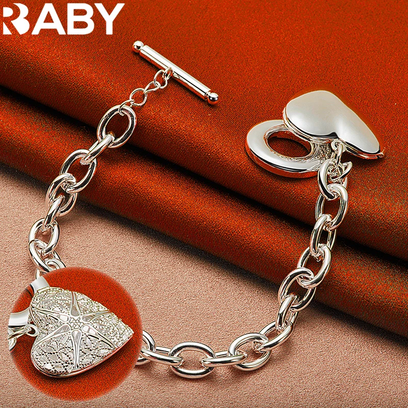 Hot 925 Sterling Silver Women Charm Heart Photo Frame Pendant Bracelet Ot Buckle Wedding Party Fashion Jewelry Accessories Gift
Hot 925 Sterling Silver Women Charm Heart Photo Frame Pendant Bracelet Ot Buckle Wedding Party Fashion Jewelry Accessories Gift