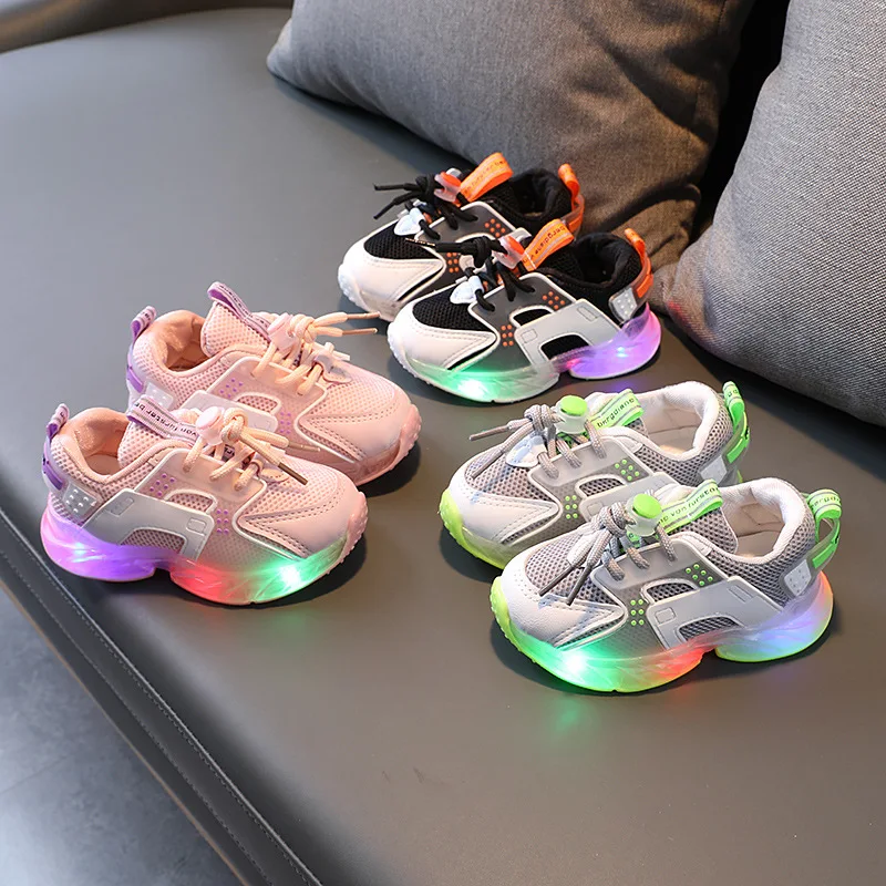 Size 21-30 Kids Luminous Breathable Mesh Sneakers Boys Children Glowing Shoes with LED Lights Girls Lighted Baby Toddler Shoes
Size 21-30 Kids Luminous Breathable Mesh Sneakers Boys Children Glowing Shoes with LED Lights Girls Lighted Baby Toddler Shoes