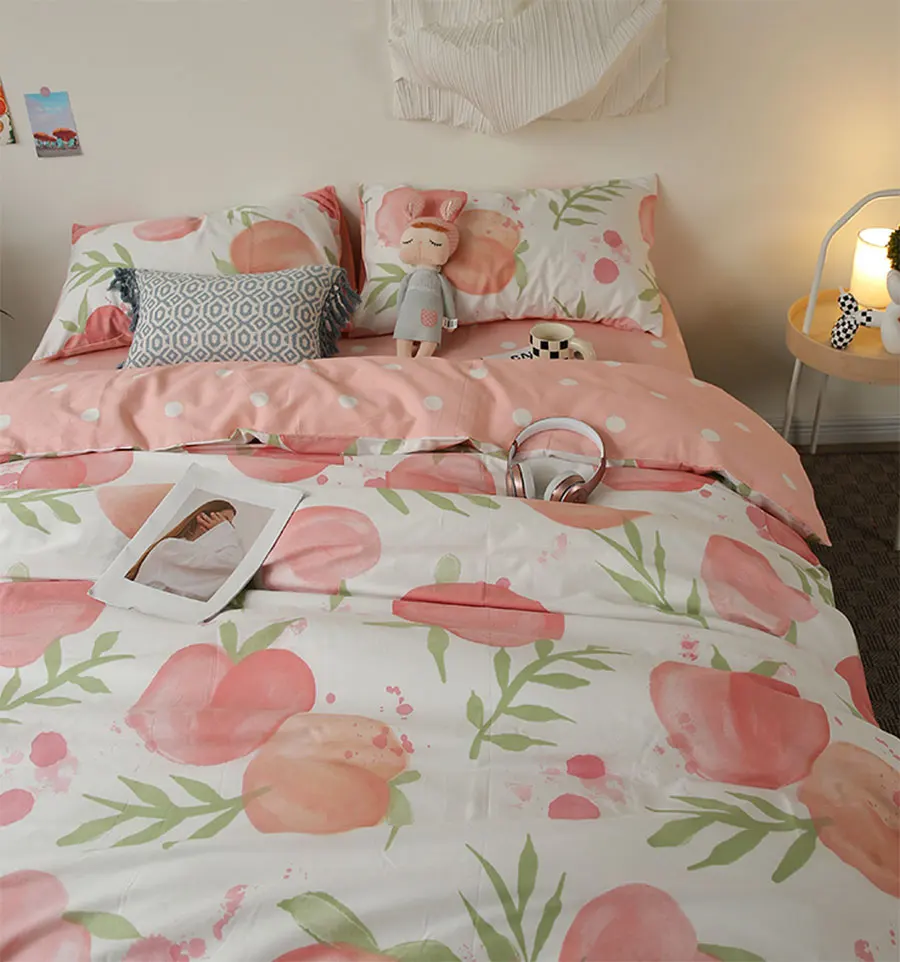 Sweet cute pink peach bedding set kie teen adult,lovely cotton twin full queen home textile flat sheet pillow case duvet cover
Sweet cute pink peach bedding set kie teen adult,lovely cotton twin full queen home textile flat sheet pillow case duvet cover