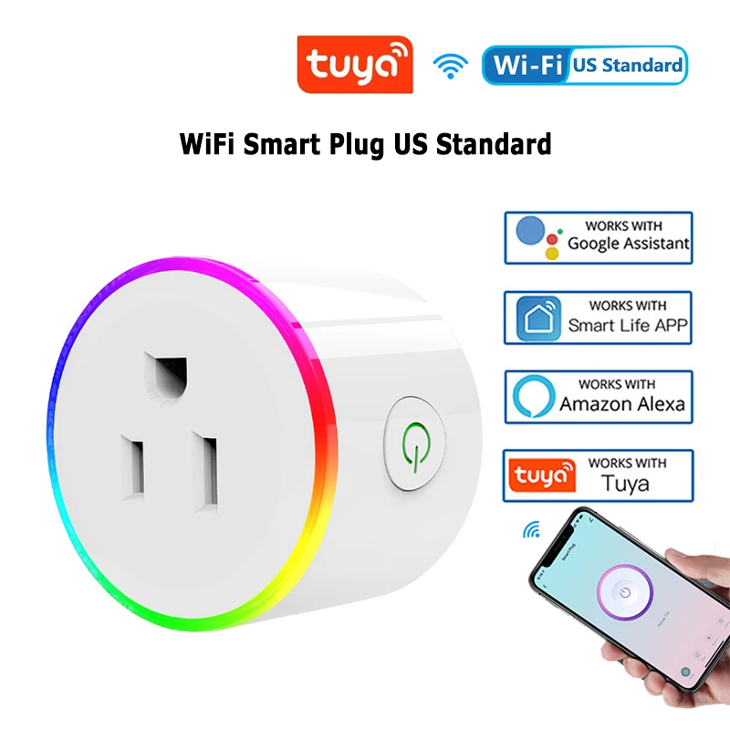WiFi Smart Socket US Standard 10A Tuya Smart Life Control Wireless Remote Work With Alexa Google Home Smart Plug Timing Function
WiFi Smart Socket US Standard 10A Tuya Smart Life Control Wireless Remote Work With Alexa Google Home Smart Plug Timing Function