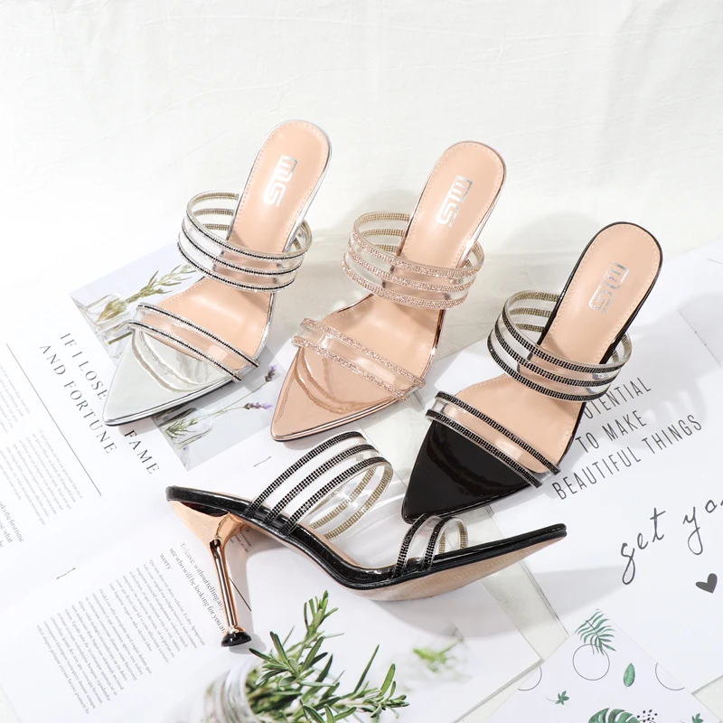 2022 summer I-shaped rhinestone transparent with high-heeled sandals fashion pointed toe-toe sandals women's slippers
2022 summer I-shaped rhinestone transparent with high-heeled sandals fashion pointed toe-toe sandals women's slippers