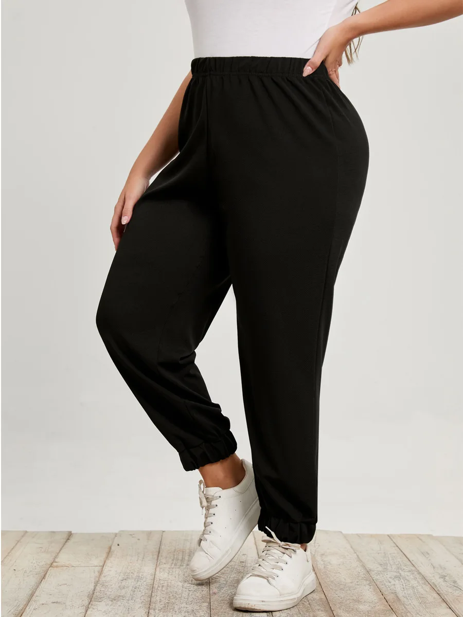 L-4XL Big Size Women Chic Casual Wear Straight Plus Size Pants Black Vintage Midi Elastic Female Trousers Summer Women's Pants
L-4XL Big Size Women Chic Casual Wear Straight Plus Size Pants Black Vintage Midi Elastic Female Trousers Summer Women's Pants