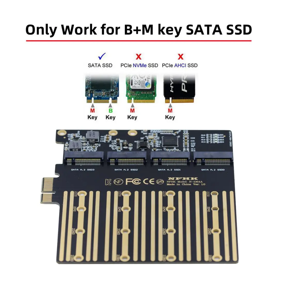 Адаптер расширительной карты Xiwai 4 M.2 SATA NGFF SSD к PCI-E X1 с кронштейном PCI-E 12 см
Адаптер расширительной карты Xiwai 4 M.2 SATA NGFF SSD к PCI-E X1 с кронштейном PCI-E 12 см