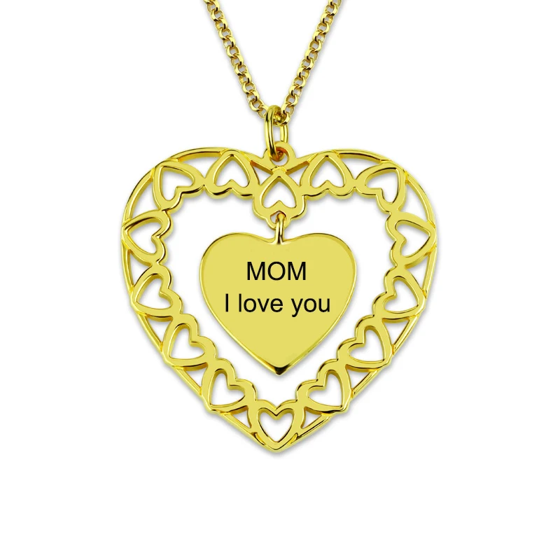 Gifts for Women Gold Color Necklace Costume Letter Name Necklaces Heart Pendant Love Chain Family Jewelery Mother Collares
Gifts for Women Gold Color Necklace Costume Letter Name Necklaces Heart Pendant Love Chain Family Jewelery Mother Collares