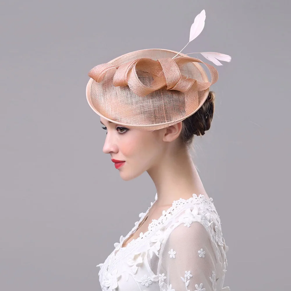 Hemp Yarn Wedding Bridal Hat Ladies Hair Accessories European Style Headwear Anniversary Cocktail Party Hat With Feather Chapeau
Hemp Yarn Wedding Bridal Hat Ladies Hair Accessories European Style Headwear Anniversary Cocktail Party Hat With Feather Chapeau