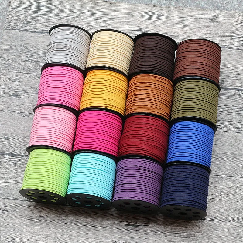 5 Meter / Lot 2.5mm Flat Faux Suede Rope Multicolor Korean Leather Rope Hand Beaded Bracelet Jewelry Making
5 Meter / Lot 2.5mm Flat Faux Suede Rope Multicolor Korean Leather Rope Hand Beaded Bracelet Jewelry Making