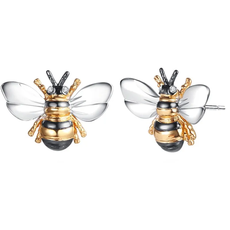 New Simple Cute Silver Plated Little Bee Stud Earrings For Women Fashion Jewelry Daily Wear Party Gift Insect Earring Wholesale
New Simple Cute Silver Plated Little Bee Stud Earrings For Women Fashion Jewelry Daily Wear Party Gift Insect Earring Wholesale