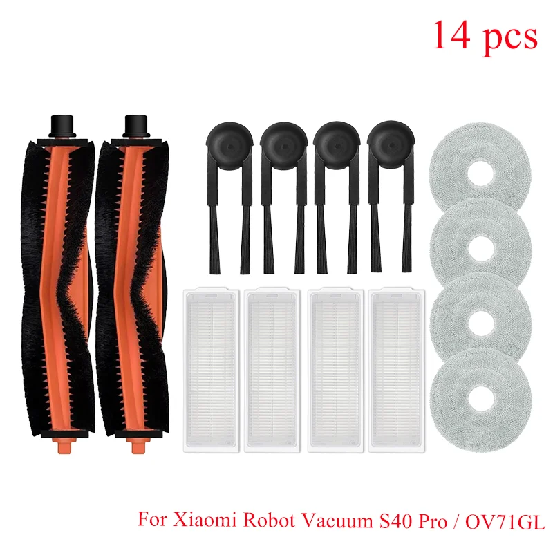 Аксессуары для HEPA-фильтров для (Xiaomi Robot Vacuum S40 Pro/OV71GL) Сменные основные боковые щетки для пылесоса, детали ткани для швабры
Аксессуары для HEPA-фильтров для (Xiaomi Robot Vacuum S40 Pro/OV71GL) Сменные основные боковые щетки для пылесоса, детали ткани для швабры