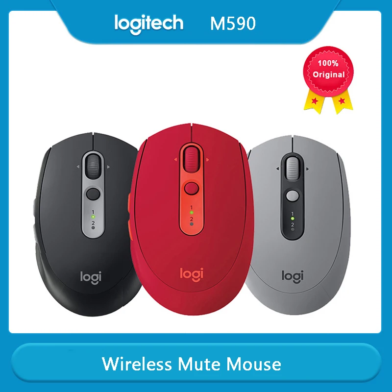 

Logitech M590 Wireless Mute Mouse 1000 DPI Bluetooth mouse Multi-Device Optical Silent Mouse For PC Desktop Laptop