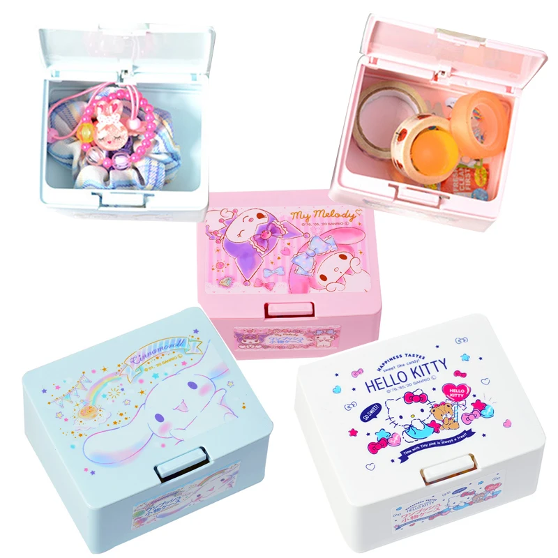Kawaii Sanrios Anime Melody Kuromi Cinnamoroll KT Storage Holder Box Makeup Cotton Pad Cosmetic Container Jewelry Organizer Case
Kawaii Sanrios Anime Melody Kuromi Cinnamoroll KT Storage Holder Box Makeup Cotton Pad Cosmetic Container Jewelry Organizer Case