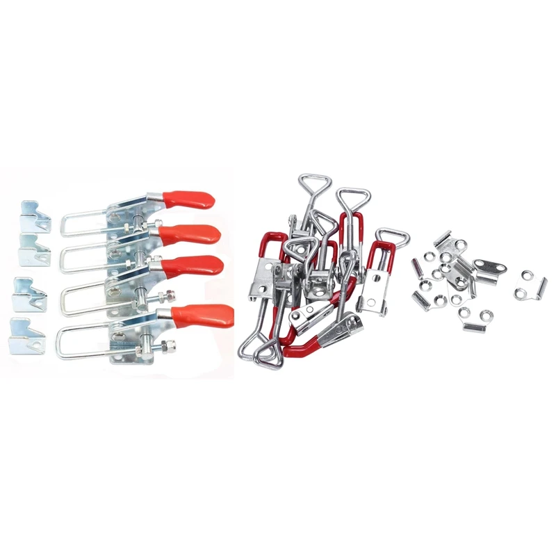 12 Pcs Toggle Clamp Heavy Duty Hand Tool Quick Release Metal Holding Capacity Latch Type : 8 Pcs 4001 & 4 Pcs GH-40323
12 Pcs Toggle Clamp Heavy Duty Hand Tool Quick Release Metal Holding Capacity Latch Type : 8 Pcs 4001 & 4 Pcs GH-40323
