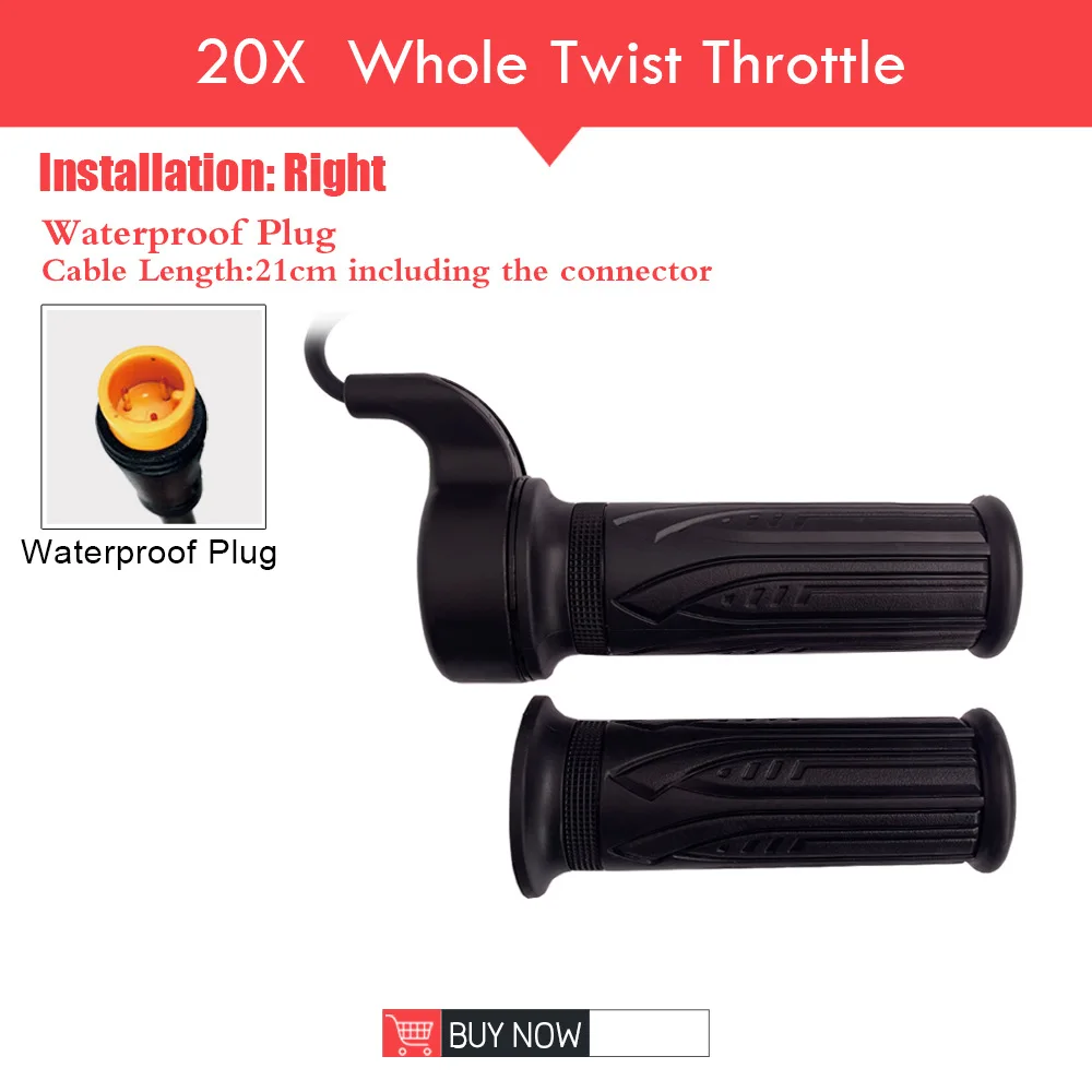 24/36/48/60/72V Electric Bicycle Ebike Twisting Throttle Grip Waterproof 3 Pin SM/WP Plug Whole Twisting Throttle For Bafang
24/36/48/60/72V Electric Bicycle Ebike Twisting Throttle Grip Waterproof 3 Pin SM/WP Plug Whole Twisting Throttle For Bafang