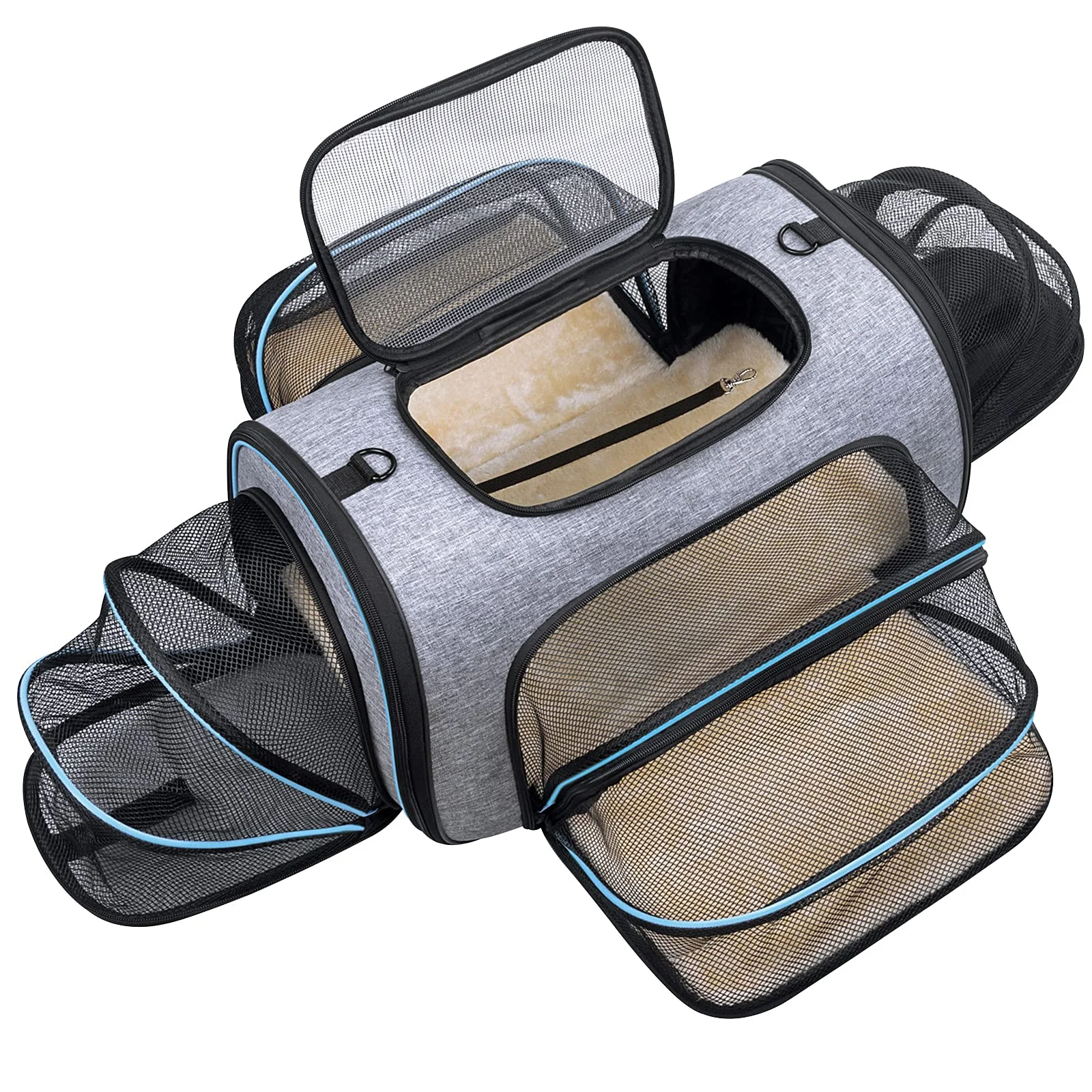 Airline Approved Pet Carrier, Soft Sided Pet Travel Carrier 4 Sides Expandable Cat Carrier with Fleece Pad for Cats, Puppy and S 
Airline Approved Pet Carrier, Soft Sided Pet Travel Carrier 4 Sides Expandable Cat Carrier with Fleece Pad for Cats, Puppy and S