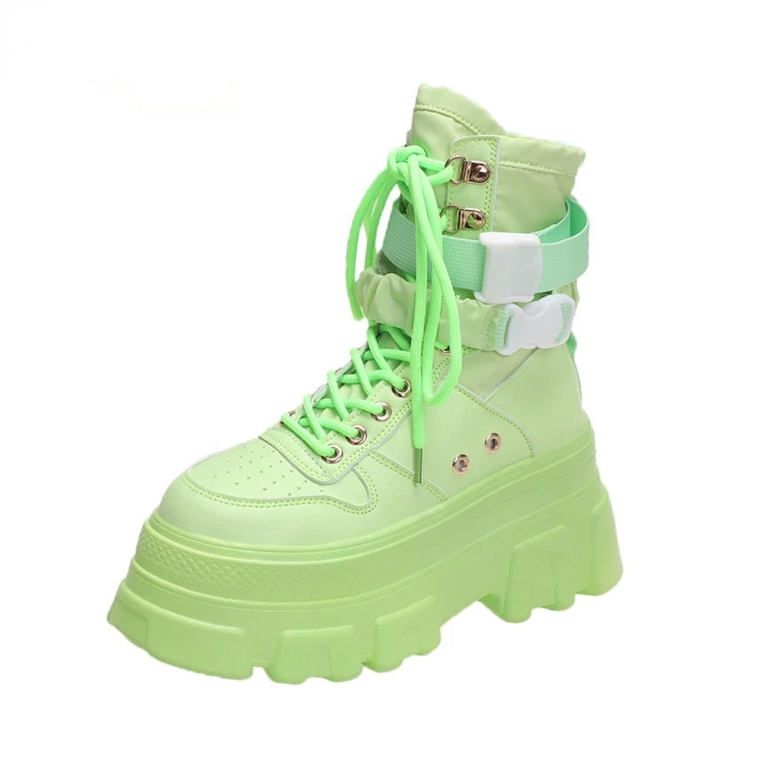 High Top Platform Sneakers Punk Ankle Boots Comfortable Motorcycle Boots Women Chunky Wedge Boot Buckle Shoes Woman 7cm A9-09
High Top Platform Sneakers Punk Ankle Boots Comfortable Motorcycle Boots Women Chunky Wedge Boot Buckle Shoes Woman 7cm A9-09