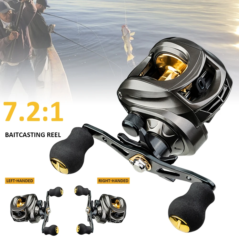1pcs Fishing Reel 7.2:1 High Speed 8KG Max Drag Metal Spool BaitCasting Reel 12 Magnetic Brake Fishing Wheel Fishing Reels
1pcs Fishing Reel 7.2:1 High Speed 8KG Max Drag Metal Spool BaitCasting Reel 12 Magnetic Brake Fishing Wheel Fishing Reels