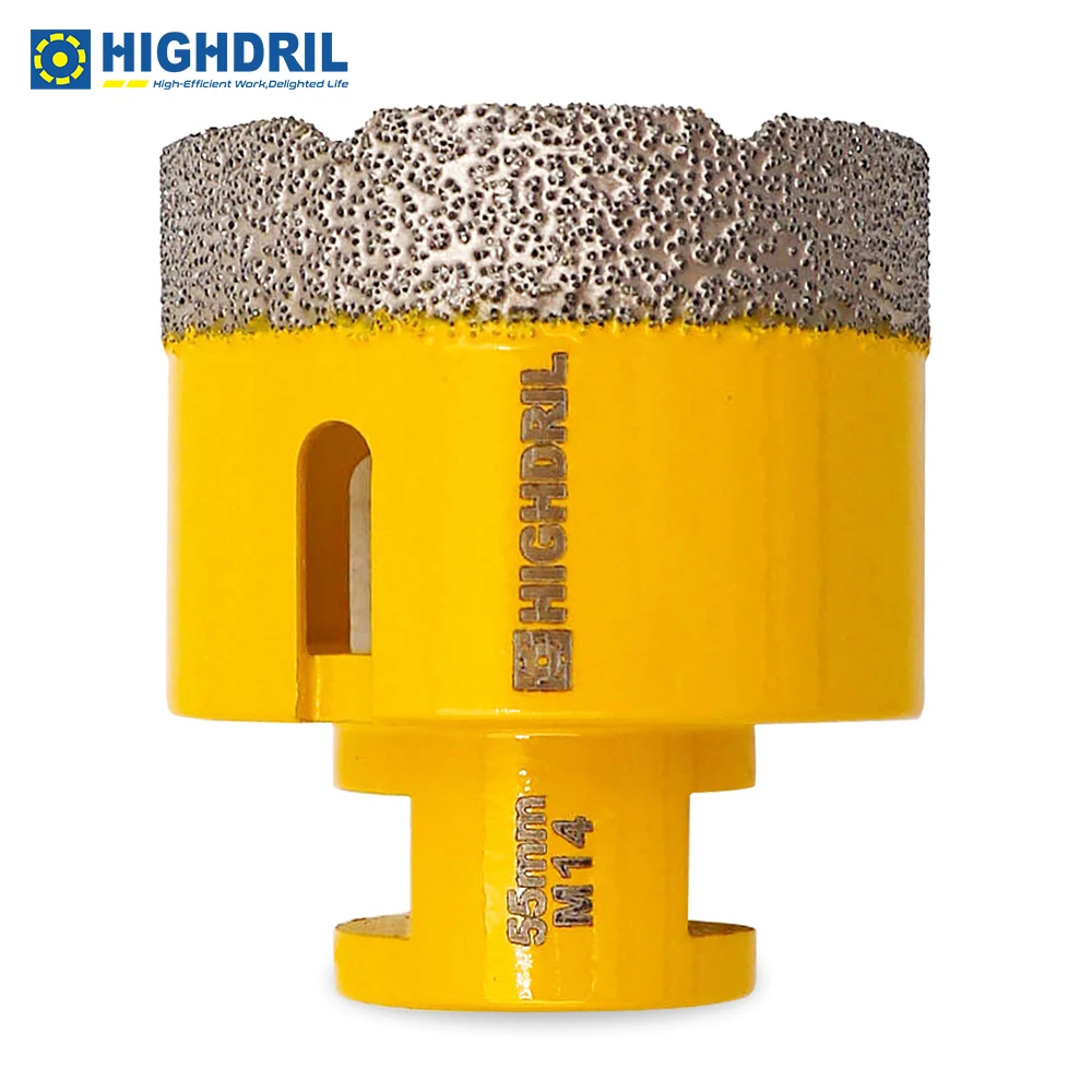 HIGHDRIL 1pc Dia55mm Diamond Core Holes Drill Bits For Ceramic Granite Marble U-groove Tooth Shape Drilling Bit On Hand Drill
HIGHDRIL 1pc Dia55mm Diamond Core Holes Drill Bits For Ceramic Granite Marble U-groove Tooth Shape Drilling Bit On Hand Drill