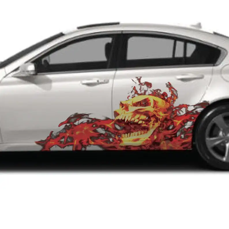Wicked Flames Screaming Skull Fangs Tattoo Grunge Design Tribal Side Door Bed Car Pickup Vehicle Truck Vinyl Graphic Sticker Dec
Wicked Flames Screaming Skull Fangs Tattoo Grunge Design Tribal Side Door Bed Car Pickup Vehicle Truck Vinyl Graphic Sticker Dec