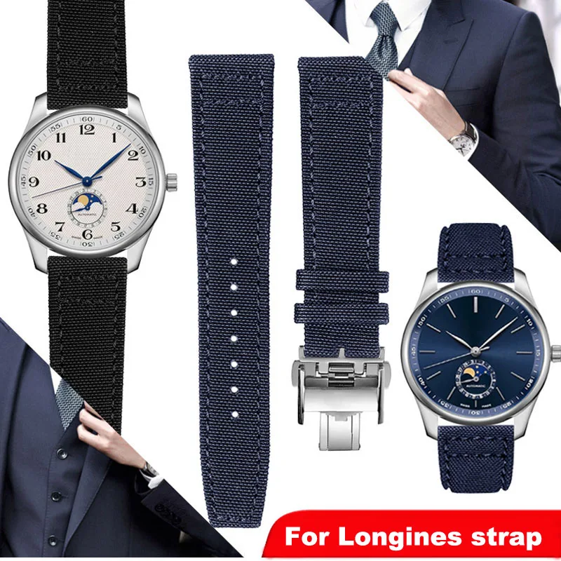 Ремешок спортивный для Longines pioneer Sports L3.810/L3.820, брезентовый спортивный браслет для мужских наручных часов, аксессуары с кожаным дном, 20 мм 21 мм ...
Ремешок спортивный для Longines pioneer Sports L3.810/L3.820, брезентовый спортивный браслет для мужских наручных часов, аксессуары с кожаным дном, 20 мм 21 мм ...