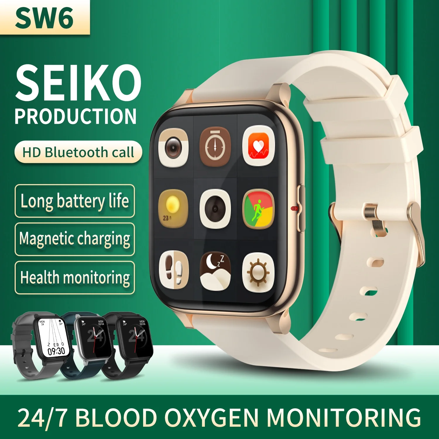 MW-ZERO Full Screen 1.75 Inch Smart Watch Bluetooth Sports Tracker Heart Rate Monitor Waterproof Ladies Bracelet For Android IOS
MW-ZERO Full Screen 1.75 Inch Smart Watch Bluetooth Sports Tracker Heart Rate Monitor Waterproof Ladies Bracelet For Android IOS