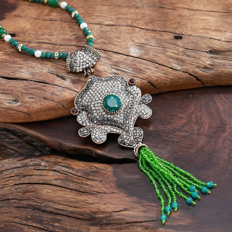 Wbmqda Ethnic Vintage Tassel Necklace For Women Natural Gemstone Weave Jewelry Luxurious And Fashionable Pendant Accessory
Wbmqda Ethnic Vintage Tassel Necklace For Women Natural Gemstone Weave Jewelry Luxurious And Fashionable Pendant Accessory