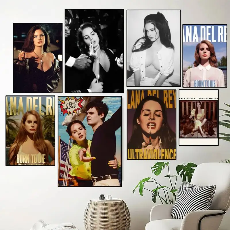 Постер певицы Лана Дель Рей, печать, Настенная картина, спальня, гостиная, декоративная наклейка