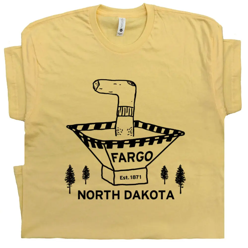 Футболка Fargo с изображением деревянной стружки Веселая футболка в стиле 90-х годов