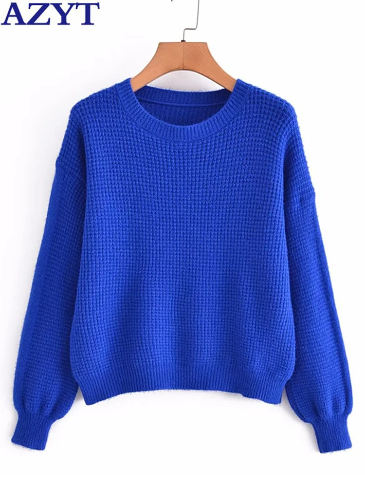 AZYT Autumn Winter O Neck Pullover Women Sweater Casual Solid Color Knit Jumpers Female Vintage Loose Knitwear Pull Femme 2022
AZYT Autumn Winter O Neck Pullover Women Sweater Casual Solid Color Knit Jumpers Female Vintage Loose Knitwear Pull Femme 2022