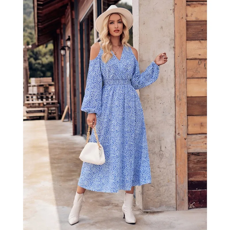 2023 Autumn And Winter Women's New Product Fresh And Sweet Casual Off Shoulder Print V-Neck A-line Mid Waist Long Sleeve Dress
2023 Autumn And Winter Women's New Product Fresh And Sweet Casual Off Shoulder Print V-Neck A-line Mid Waist Long Sleeve Dress
