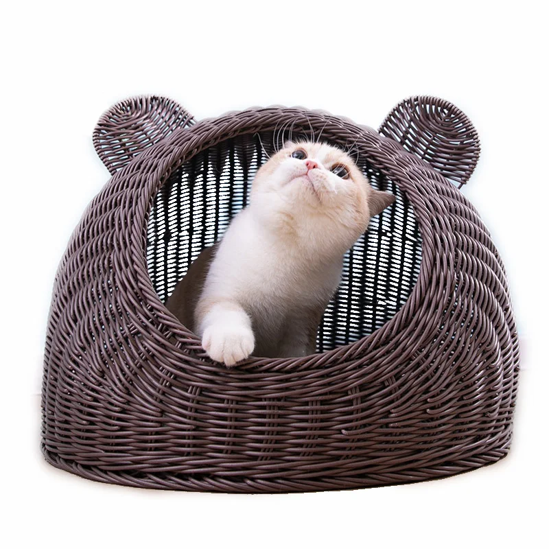 Hot Sale Pet Supplies Cute Washable Breathable PE Rattan Cat Cage House Pet Beds Products
Hot Sale Pet Supplies Cute Washable Breathable PE Rattan Cat Cage House Pet Beds Products