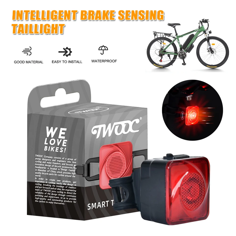 Bicycle Smart Auto Brake Sensing Taillight Waterproof Rear Lamp USB Charging Bike Tail Lights With 6 Modes Cycling Accessories
Bicycle Smart Auto Brake Sensing Taillight Waterproof Rear Lamp USB Charging Bike Tail Lights With 6 Modes Cycling Accessories