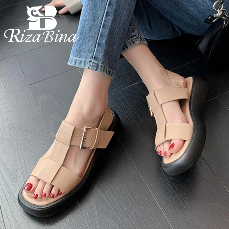 RIZABINA Real Leather Women Sandals 2022 Casual High Heels Summer Shoes Woman Fashion Platform Lady Daily Footwear Size 34-39
RIZABINA Real Leather Women Sandals 2022 Casual High Heels Summer Shoes Woman Fashion Platform Lady Daily Footwear Size 34-39